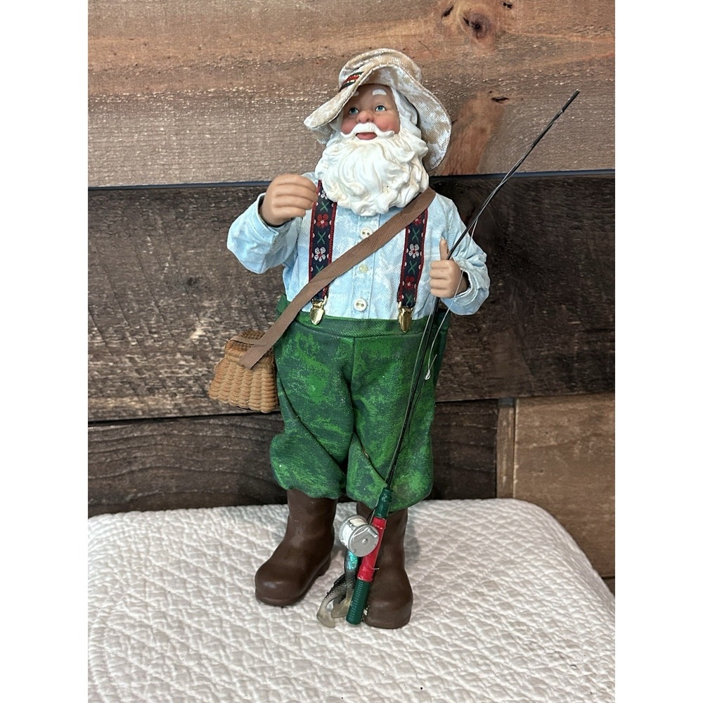 Clothtique Possible Dreams WADING FOR SUPER Fisherman Fishing READ